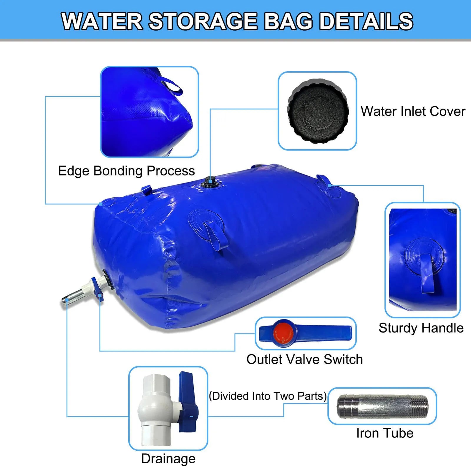 Large Water Bladder Tank Storage