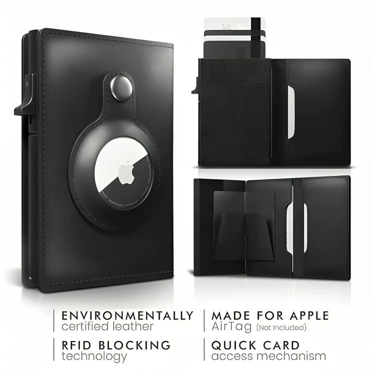 Smart Leather Airtag Wallet