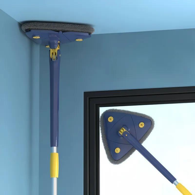 Telescopic 360° Triangle Ceiling Cleaning Mop_2