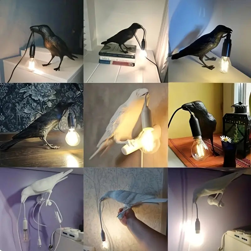 Resin Bird Table Lamp