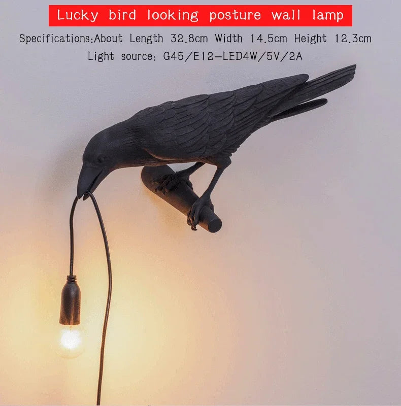 Resin Bird Table Lamp