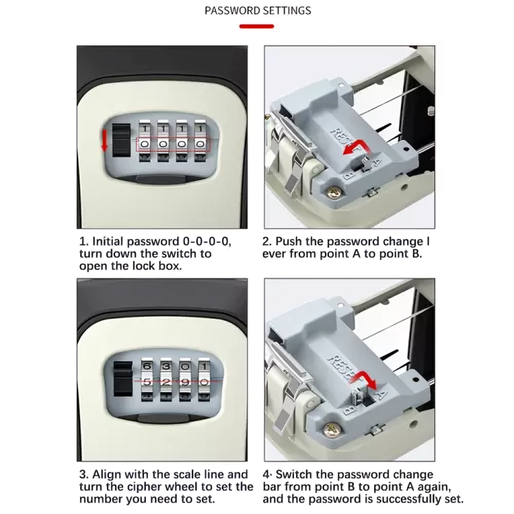 Portable Combination Key Lock Box