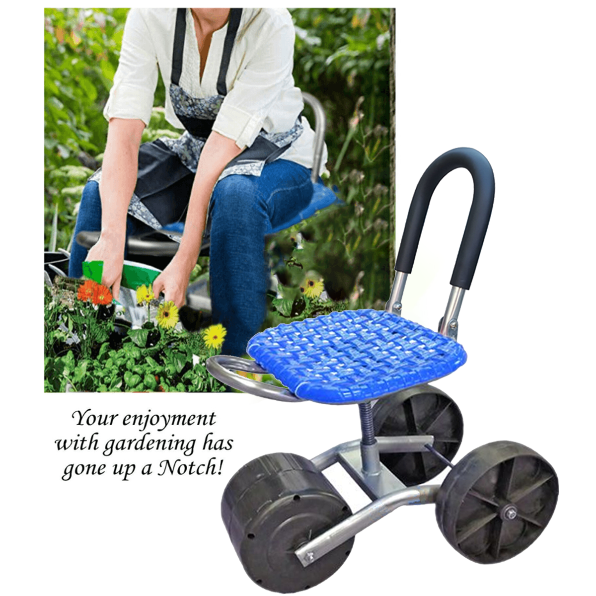 Oz Height Adjustable 360° Rotating Gardening Seat™